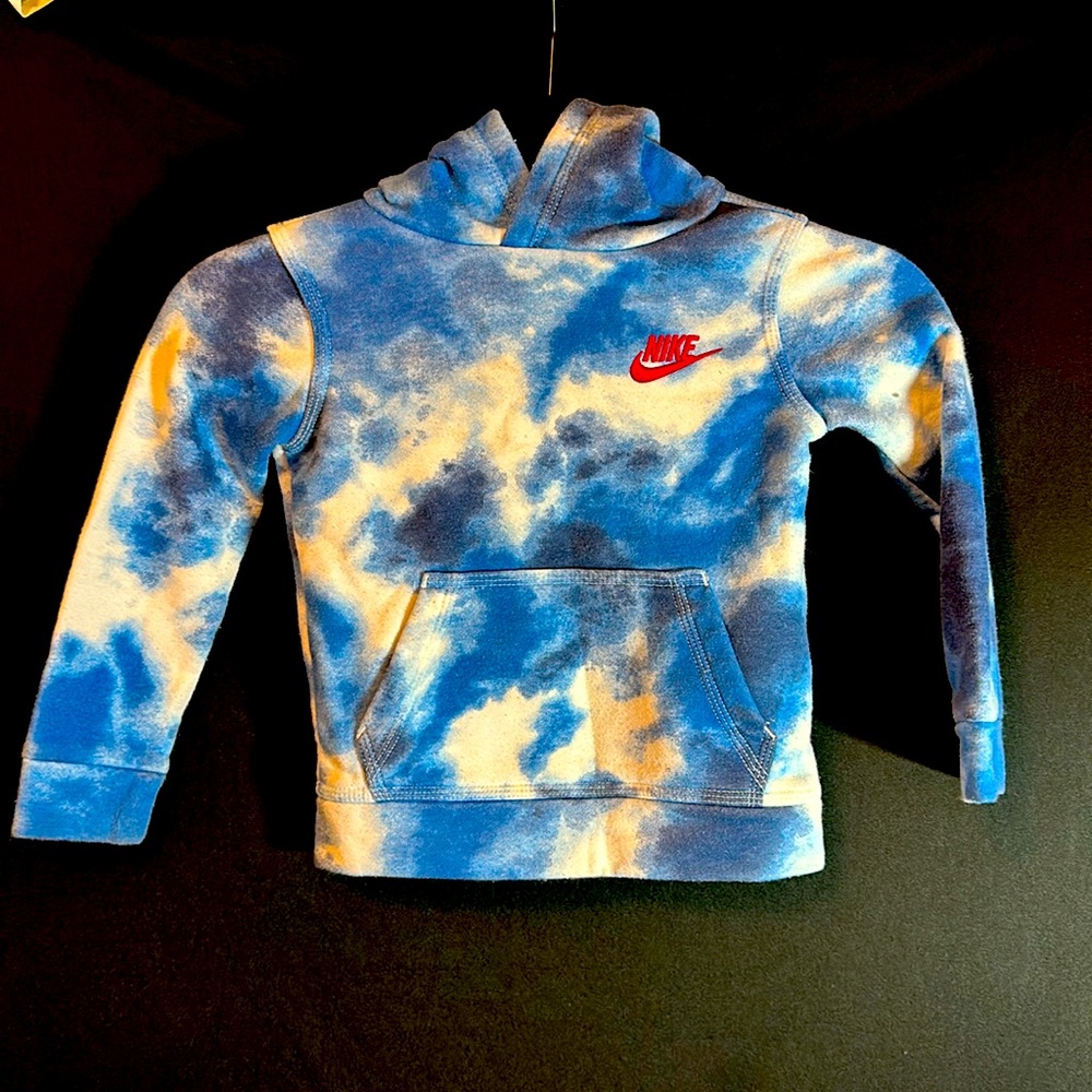 Nike hoodie sweater 3T blue and white long sleeve